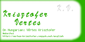 krisztofer vertes business card